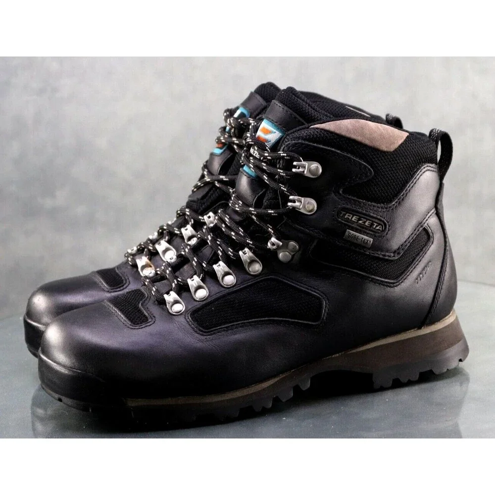 Trezeta Gore Tex Men's Waterproof Hiking Boots Size 8 Leather Black